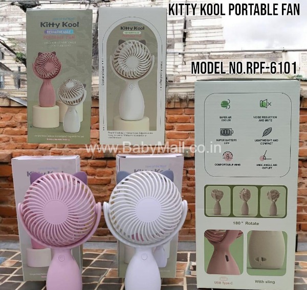 Kitty Kool Rechargeable Fan Palm Air Conditioner Cool Everyday NO.RPF-6101
