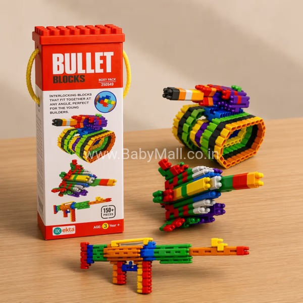 Ekta Bullet Blocks || Boxy Pack 250549 || 150 Pieces || Item No:EK-054
