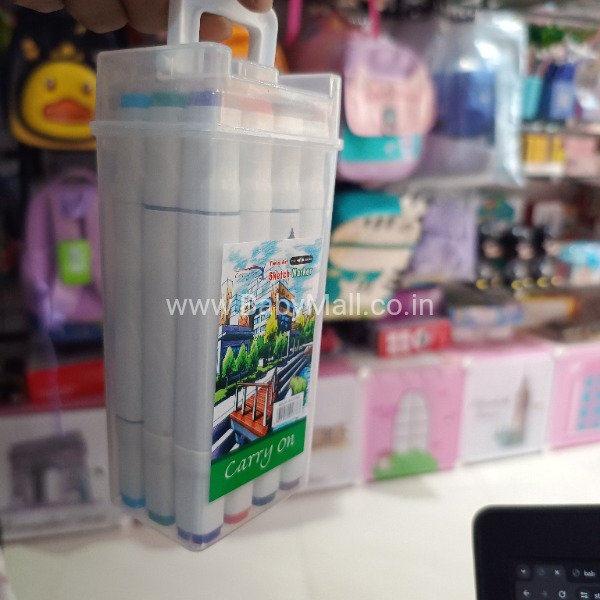 Double Headed Marker Calligraphy Head, Hard Head 12pc Colors Set  || Item No:CY-818-12