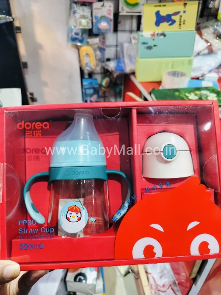 Dorea PPSU Straw Cup And Spout Sipper 320ML || Item No:DK1801-P320-||