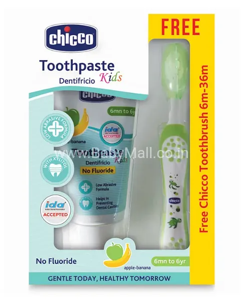 Chicco Toothpaste Dentifricio || Apple-Banana || Free Chicco Toothbrush 