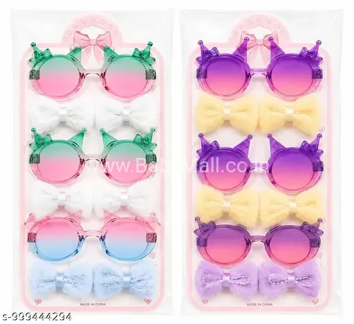 Cool Summer Cute Baby Girl Hair Clips With Matching Sunglasses 2 Hair Pins 1 Sunglass
