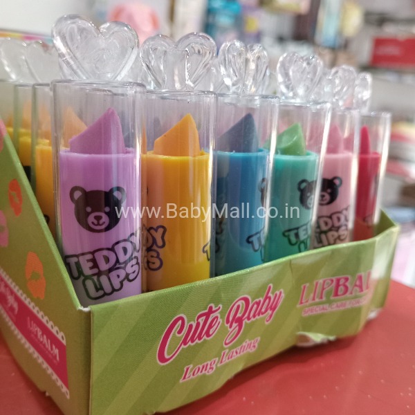Cute Baby Long Lasting Teddy Lip Balm Special Care For Dry Lips 