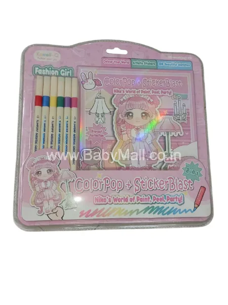 Kawaii-Q Follow Your Joy || Multicolor CB-0226(KQ)-MIX COLORPOP STICKERS BLAST || 2 In 1 Item NO:CB-0226[kq]-SL