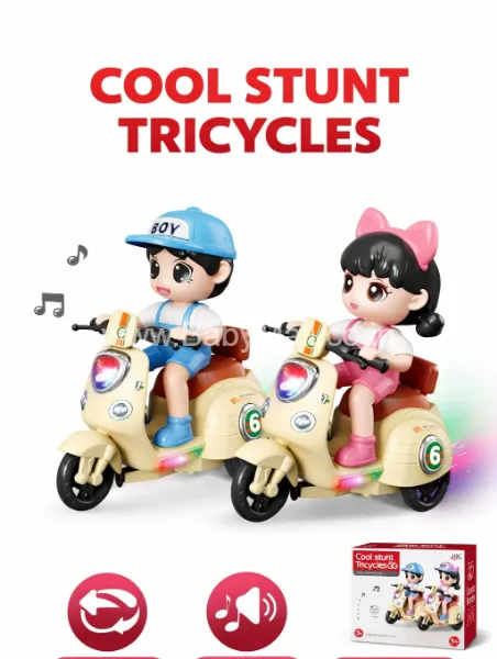 Cool Tricycles Stunt Performanceel Enjoy The joy Teach The Fun || Music And Light & Rotate 006 motorbike || Item No:691B