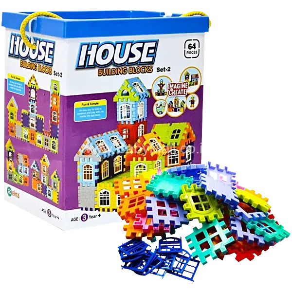 Ekta House Building Blocks Set-2 || Imagine & Create || 64 Pieces || Item No:EK-024