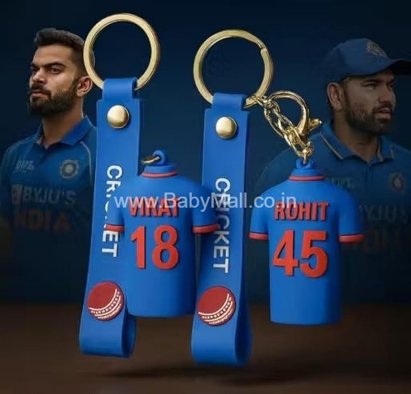 Silicone Key Chain Cricket India 1 Pack Of 2 Keychain 