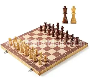 Annie Wooden foldable chess game fcs-14101
