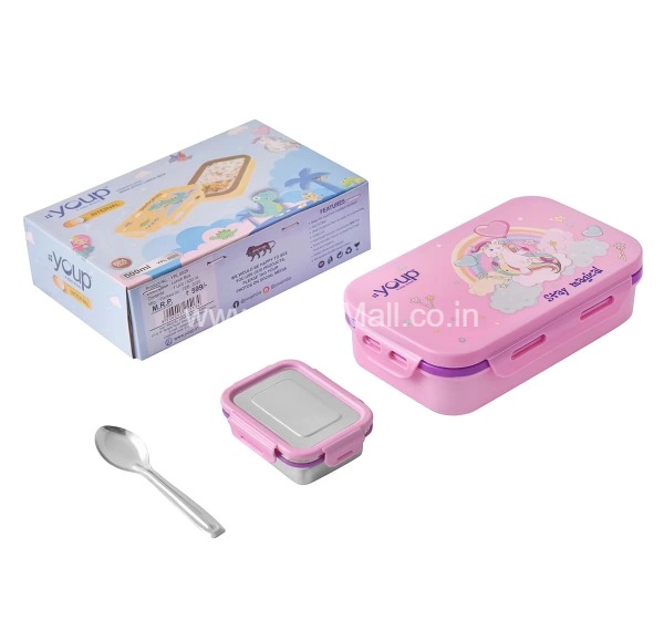 YOUP a Step Ahead  Stainless Steel Insulated Lunch Box 500ML || Item No.YPL8025 