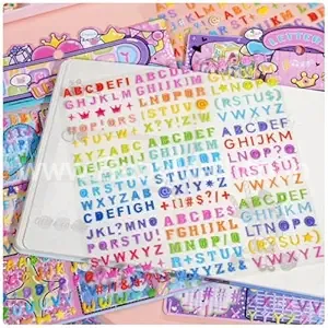 Letters ABCD Colourfull Decorative Stickers || Item No:SL-BJL1-2