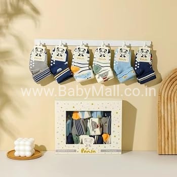 P For Panda Baby Socks Stretchable For Better Fit  1 Pair Socks || Item No:FB2406