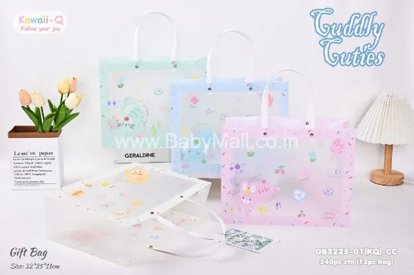Kawaii-Q Follow Your Joy || Jolly Junction Transparent Plastic Bag Exam Bag || Item No:GB3225-02(KQ)-JJ