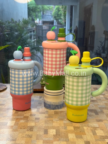 KUNMAO Light Bulb Ice Cup Premium Quality Stainless Steel Tumbler With Straw 800 ml || Item No. KM-181 ||