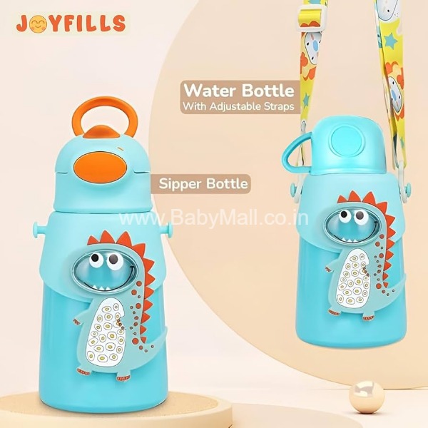 LOVE BABY THE FOREST IS MY HOME || CHILDLIKE FUN AND INFINITE HAPPINESS DOUBBLE CUP || INSULATED STAINLESS STEEL SIPPER WATER BOTTLE 500ML || ITEM NO:316