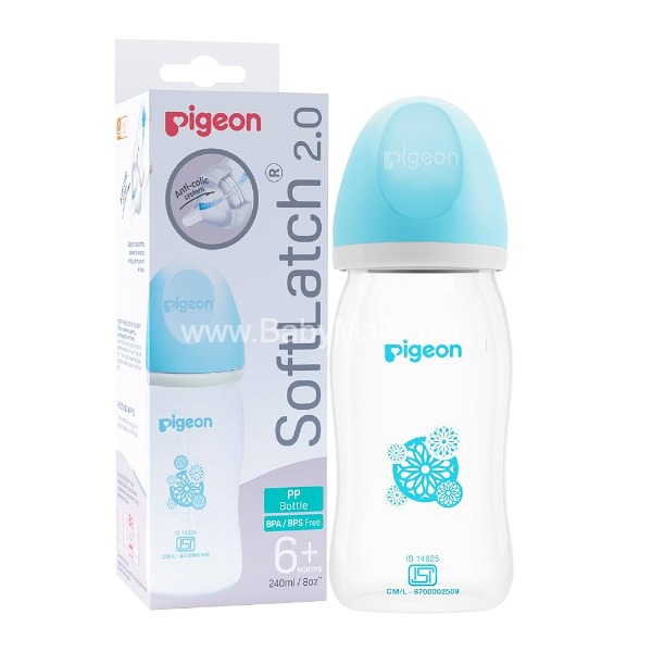 Pigeon Soft Latch 2.0 Baby Plastic Feeder || PP Bottle BPA Free 240 ML || Item Code.80592