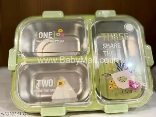 Lax Son Sus 304 3D Spray Painting Individual Seal Lunch Box Three Share the Happiness || Item No. LX-7123 || 
