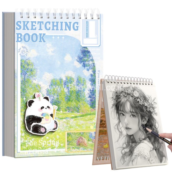 Painter Panda Sketch Book Vol A4 Small || Item No:SDB-KBX-2288D-PA-A4