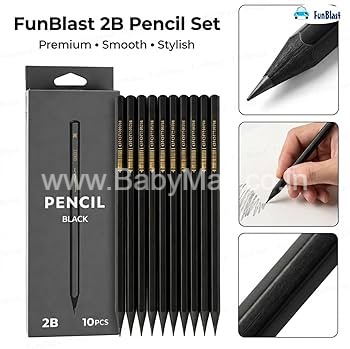2B Zele Pencil Pack Dark Pencil 10 Pcs Premium Quality Pencils || Item No:ZL-1920