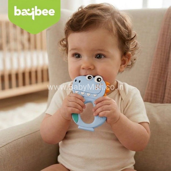 The Littile Bunny Silicone Teether With Rattle With Box || Soft Comfortable || 3+m
