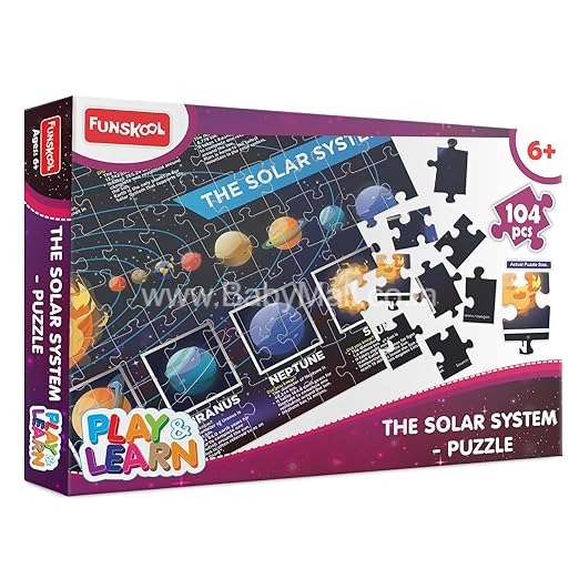 Play & Learn Funskool The Solar System Jigsaw Puzzle Game for Kids || 104 Pieces || Educational || Learning & Development || Fun Activity Toy for Childrens || Item Code:9425900