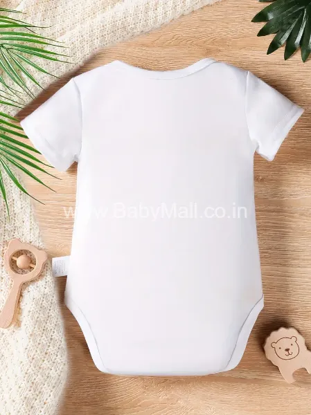 My Love Baby Romper White Breathable Fabric 9 Month to 18 Month 
