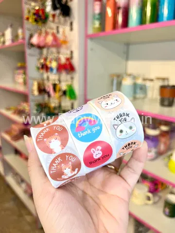 Cute Mini Stickers 1 Roll Stapleberry Different Design Rounded Sticker Roll