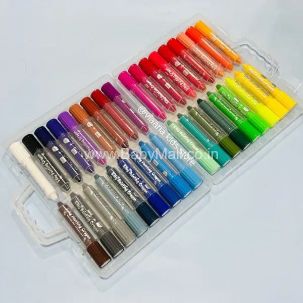 Silky painting Crayon || Crayon || WaterColor || Pastel || Washable- Lipstick Styled Rotation 9219 || 18 colors