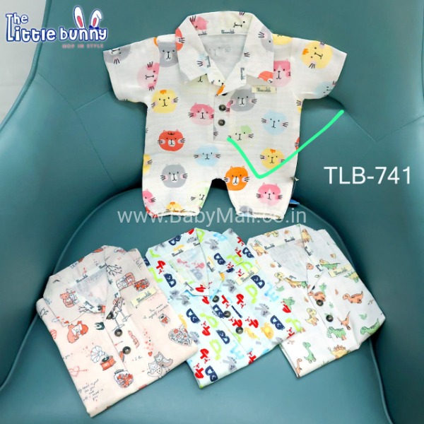 Romper The Little Bunny Half Sleeves Hop In Style Bunny Hugs For Your Little Ones  || Item No. TLB-741 || 
