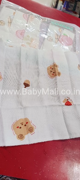 Cotton Baby Series || Baby Muslin Hankey Cream 6 Pcs Set 
