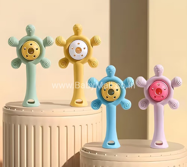 P For Panda Easy Grip Silicone Teether With Rattle With Box || Soft Comfortable || Different Shapes