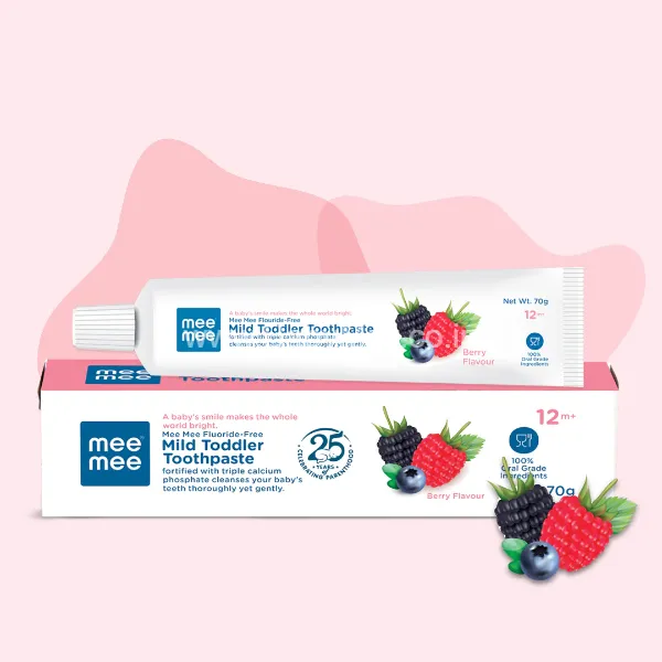 Mee Mee Fluoride Free Mild Toddler Toothpaste Berry Flavour || Item No.MM-3600