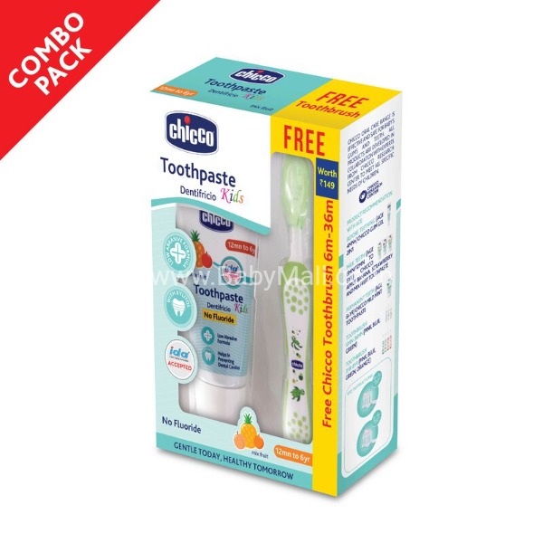 Chicco Toothpaste Dentifricio || Mix Fruit || Free Chicco Toothbrush 