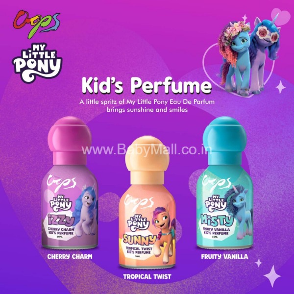 OOPS My Little Pony || Kids Perfume 50ML || Sunny Tropical Twist || Mistry Fruity Vanilla || Izzy Charry Charm 
