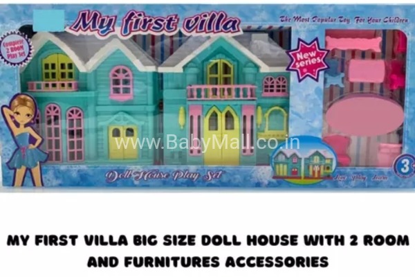 My First Villa Complete 2 Room Play Set Doll House || Item No:BPP-020
