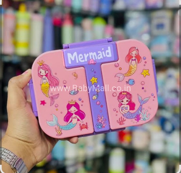 The Food Doesnt Mix || Full Printed Lunch Box Stainless Steel Seal 2 Section Grid || Item No:6819