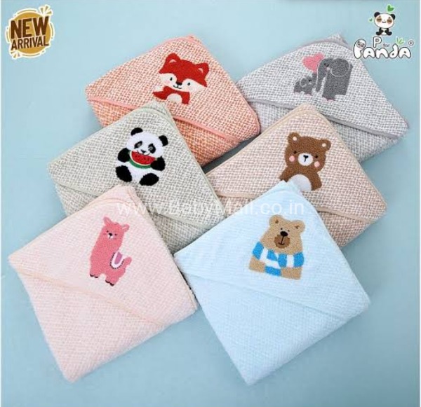 P for Panda Baby Hooded Towel || Animals Pictures 