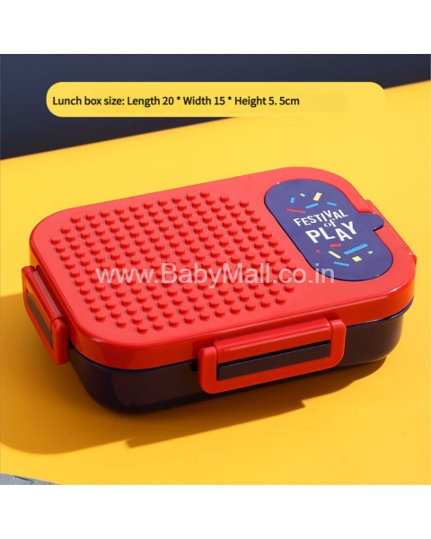 Lax Son || Play Stainless Steel Lunch Box Block 600ML || Item No:LX-7162