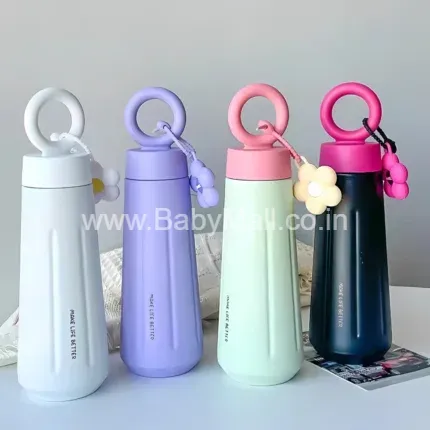 Keep Young Stainless Steel Premium Water Bottle Flower Hanging || 450 ML || Petal Insulated Cup || Make Life Better