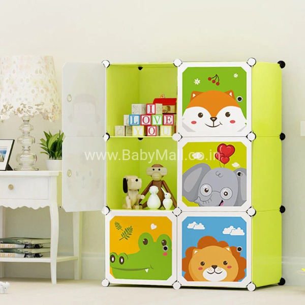 Intelligent Diy Plastic Portable Cube Cabinet || Random Design || 6 Box