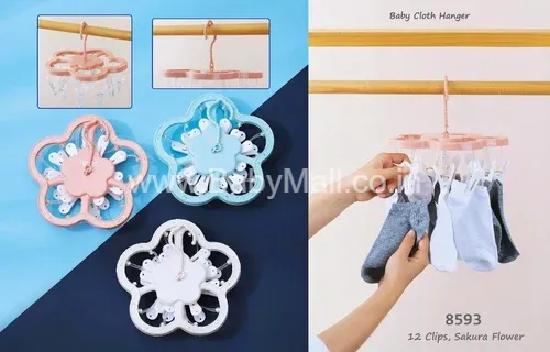 LAXSON || Clothes Hanger || Clothig Hook Set 12 Clips || ITEM NO:LX-8593