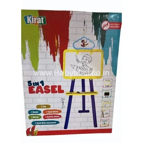 Kirat || 5 In 1 Easel Board || Black Board And White Board || Item No:125F