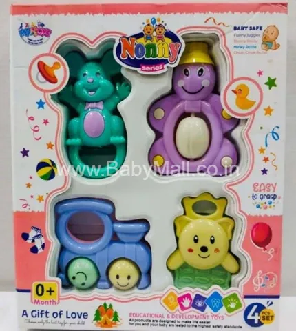 Nonny Series My Oys || Infant Gift Set Rattle Set || Pack of 4 || SKU:4104