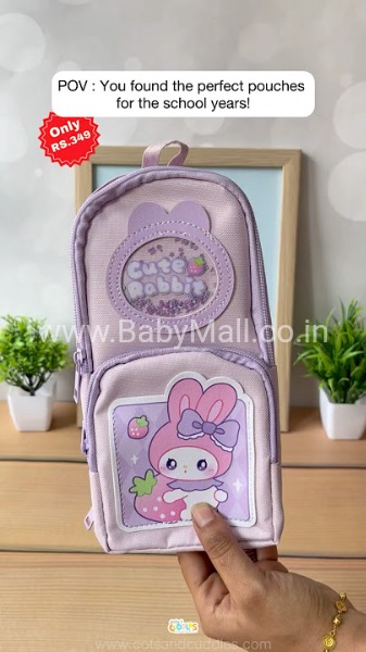 Cute Rabbit Pencil Pouch || Item No. KBX-1093A-CR ||