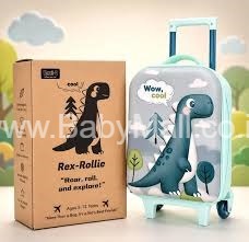 Kawaii-Q || Rex-Rollie || Trolley Luggage Bag || Item No:TLB-2603-2-DR-RR(KQ)