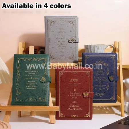  jingu stationery retro Soft leather cover notebook diary- magnetic buckle lock || 12.8 x 18.6cm || jgpb321124-6322