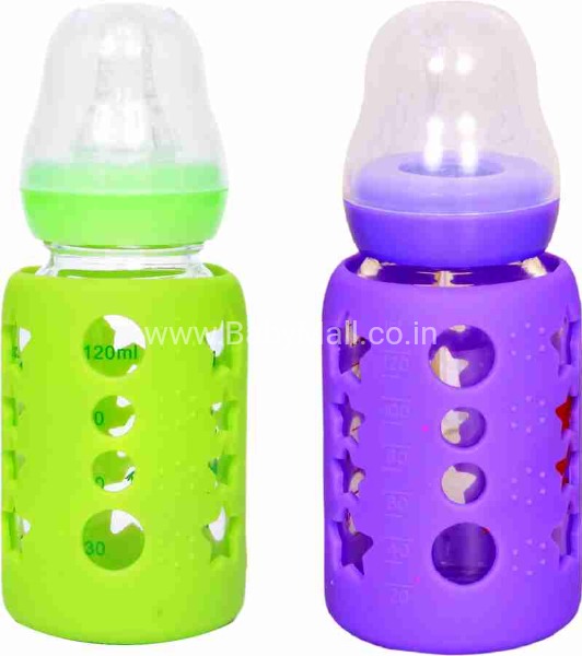 Organic Kids Glass Silicone Feeder 120ML