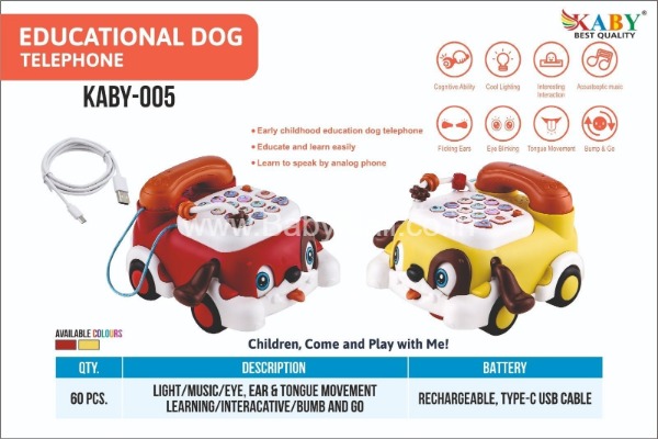 KABY Best Quality || Educational Dog Telephone || Musical And Lighting Toy || Item No:KABY-005