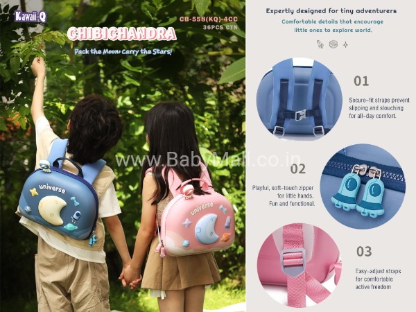 Kawaii-Q Follow Your Joy || Chibi Chandra Pack The Moon Carry The Starts || Universe Picnic Bags || Item No:CB-558-(KQ)-4CC